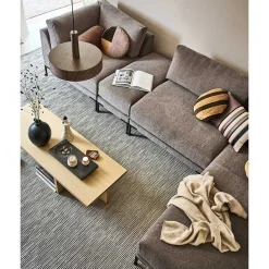Sofa aus Modulen in Taupe Stoff - Birte