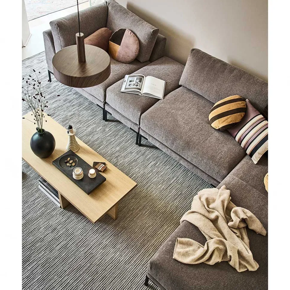 Sofa aus Modulen in Taupe Stoff - Birte