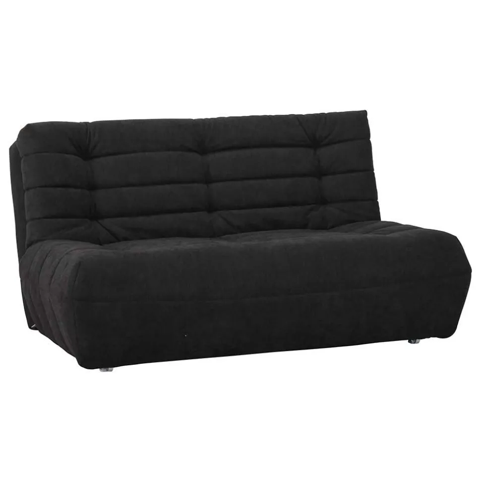Sofa mit Schlaffunktion in Schwarz Olessa frei im Raum stellbar