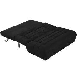 Sofa mit Schlaffunktion in Schwarz Olessa frei im Raum stellbar