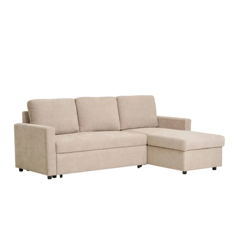 Sofaecke mit Bettfunktion in Beigegrau - Adhipa