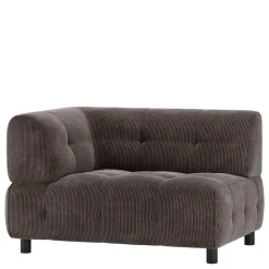 Sofamodul Ecke als Einsitzer in Graubraun Cord - Vita
