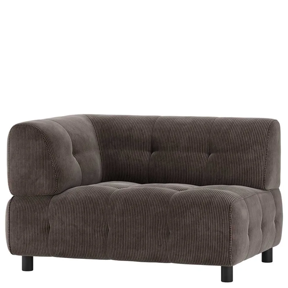 Sofamodul Ecke als Einsitzer in Graubraun Cord - Vita