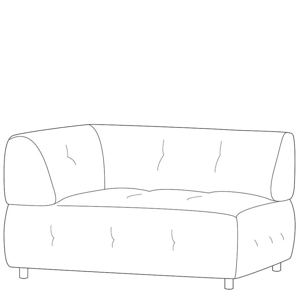 Sofamodul Ecke als Einsitzer in Graubraun Cord - Vita
