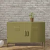 Spind Design Metallkommode in Oliv Grün - Austral