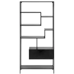 Stahl Regal ohne Rückwand in Schwarz - Magde