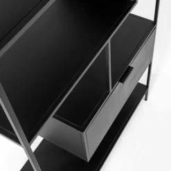 Stahl Regal ohne Rückwand in Schwarz - Magde