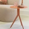 Stahl-Beistelltisch in Terracotta - Mala