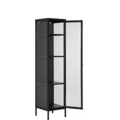 Stahl-Vitrine in Schwarz - Rodicca