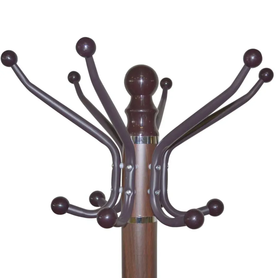 Standgarderobe in Braun mit Marmor Fuß - Motrilo