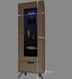 Standvitrine im Retro Design - Rodonda