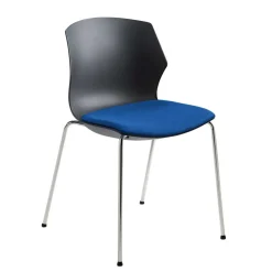 Stapelbarer Stuhl in Anthrazit & Blau - Ernestan