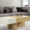 Stauraum Sofatisch in Wildeiche & Creme - Tara