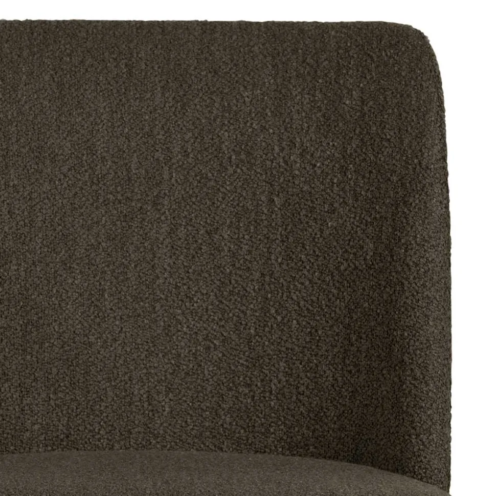 Stühle aus braunem Boucle Stoff - Convilla (2er Set)