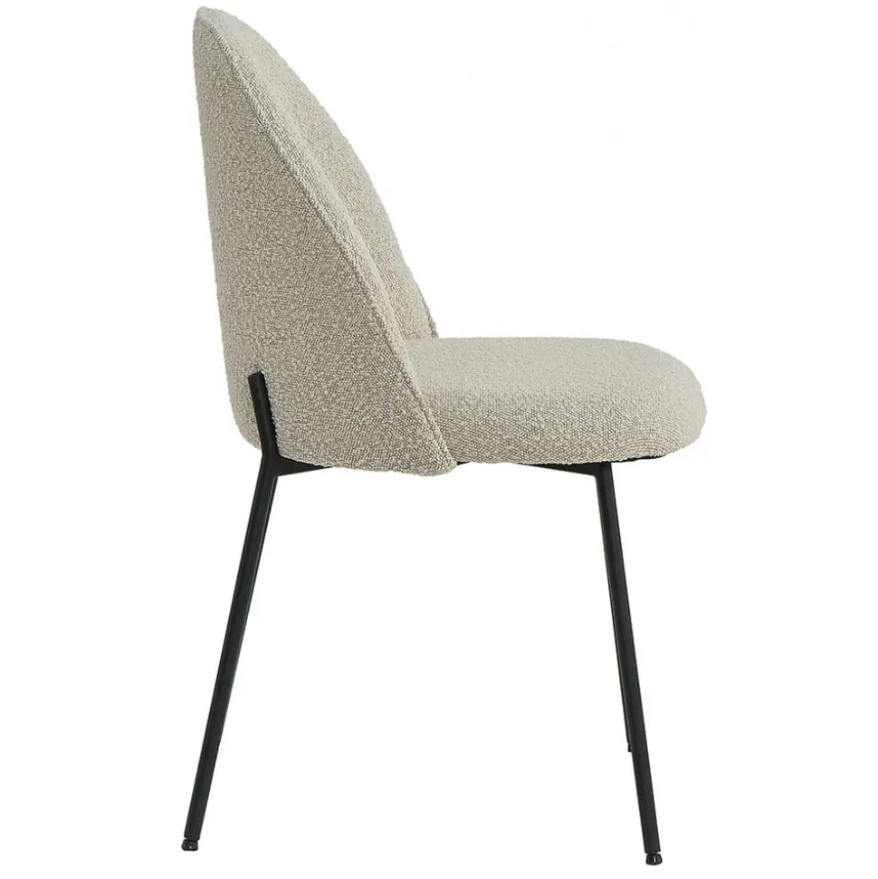 Stühle in Beigegrau mit Schwarz - Facanella (2er Set)