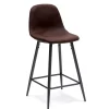 Stilvoller Barhocker mit Schalensitz Creditana Kunstleder Vintage Braun (2er Set)