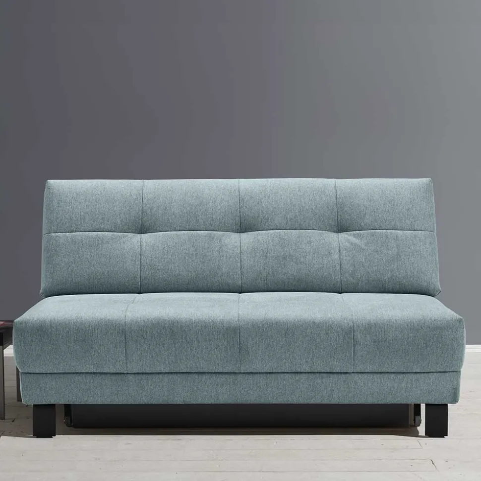 Stoff Bettcouch in Türkis - Enfino