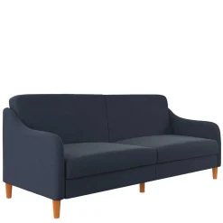 Stoff Schlafcouch in Dunkelblau - Alborg
