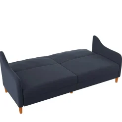 Stoff Schlafcouch in Dunkelblau - Alborg