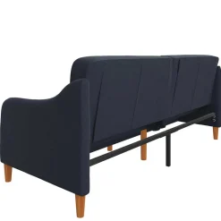 Stoff Schlafcouch in Dunkelblau - Alborg