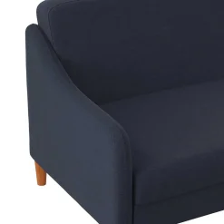 Stoff Schlafcouch in Dunkelblau - Alborg