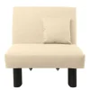 Stoff Schlafsessel in Beige und Schwarz - Setubal