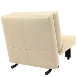 Stoff Schlafsessel in Beige und Schwarz - Setubal