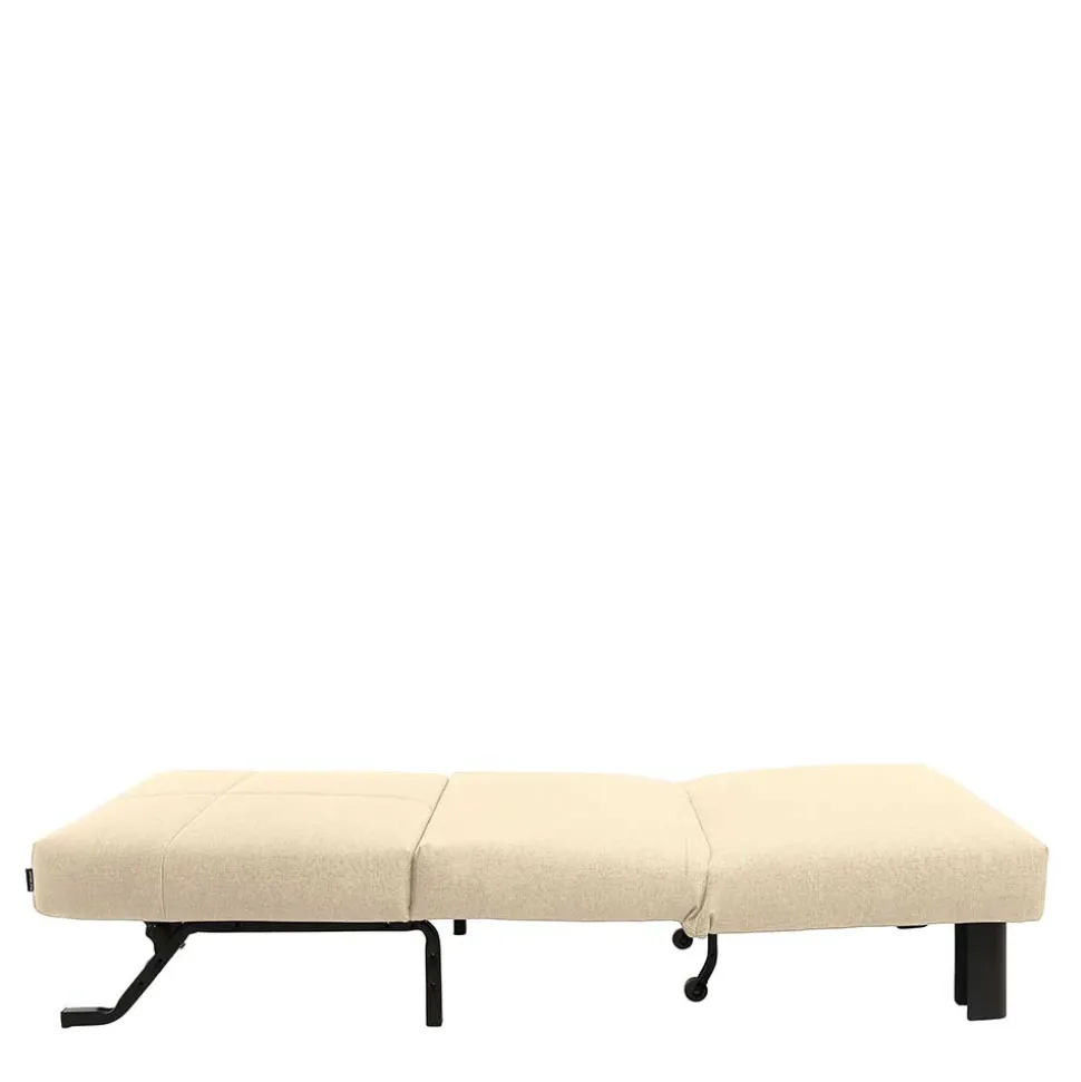 Stoff Schlafsessel in Beige und Schwarz - Setubal