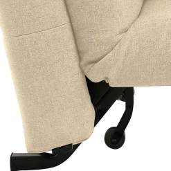Stoff Schlafsessel in Beige und Schwarz - Setubal
