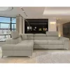 Stoffcouch mit Bettfunktion in Taupe - Moglesia