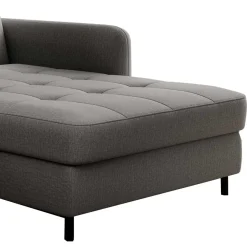 Stoff-Ecksofa in Hellgrau mit Bettfunktion - Alister