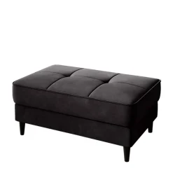 Stoffhocker mit Truhe in Schwarzgrau - Malchas