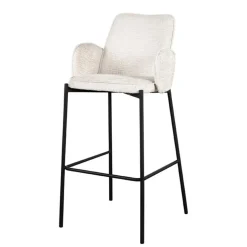 Struktursamt Barstuhl mit 78 cm Sitzhöhe - Lasmus (2er Set)