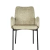 Struktursamt Polsterstuhl in Beige - Celona (2er Set)