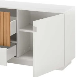 Stylisches TV Board in Weiß - Miloris