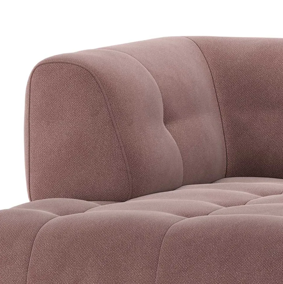 Systemcouch Ecke links in Mauve Stoff - Charin