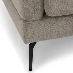Taschenfederkern Eckcouch in Beige - Kosmyna