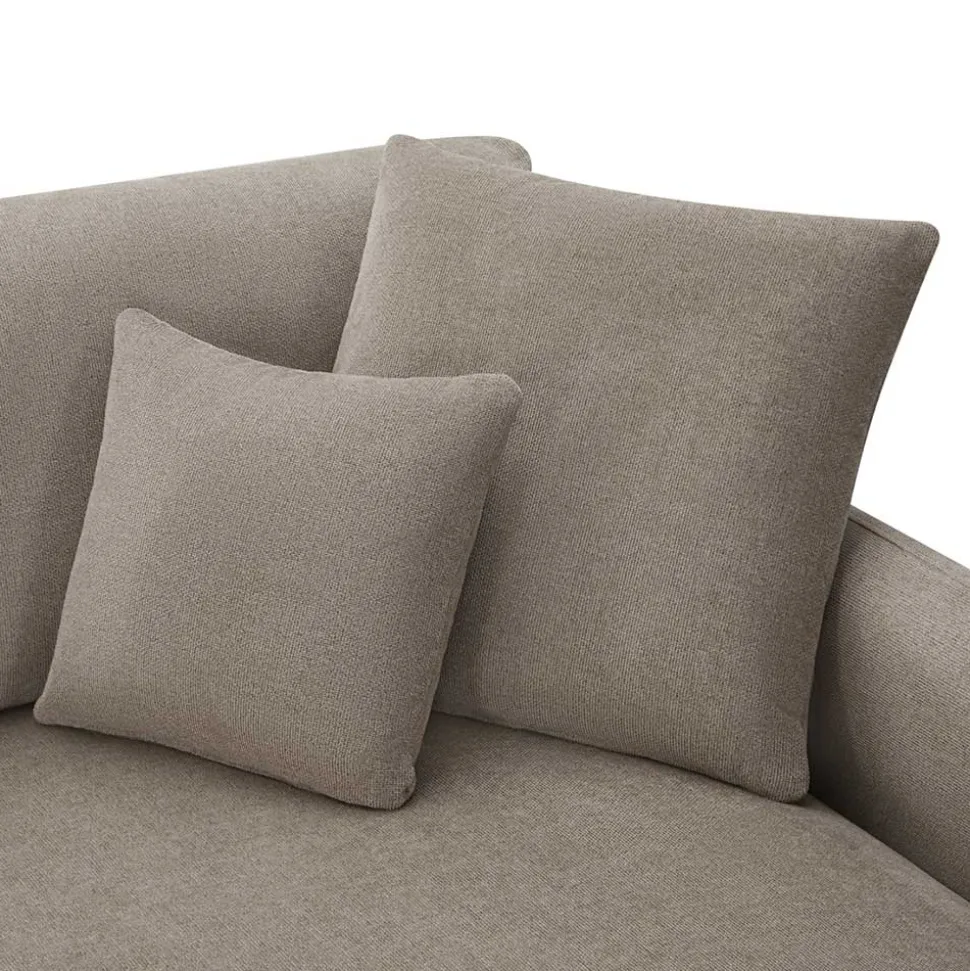 Taschenfederkern Eckcouch in Beige - Kosmyna