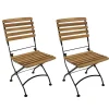 Teak Biergartenstühle klappbar - Middle (2er Set)