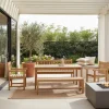 Teakholz Gartentisch-Gruppe massiv - Crajeva (fünfteilig)