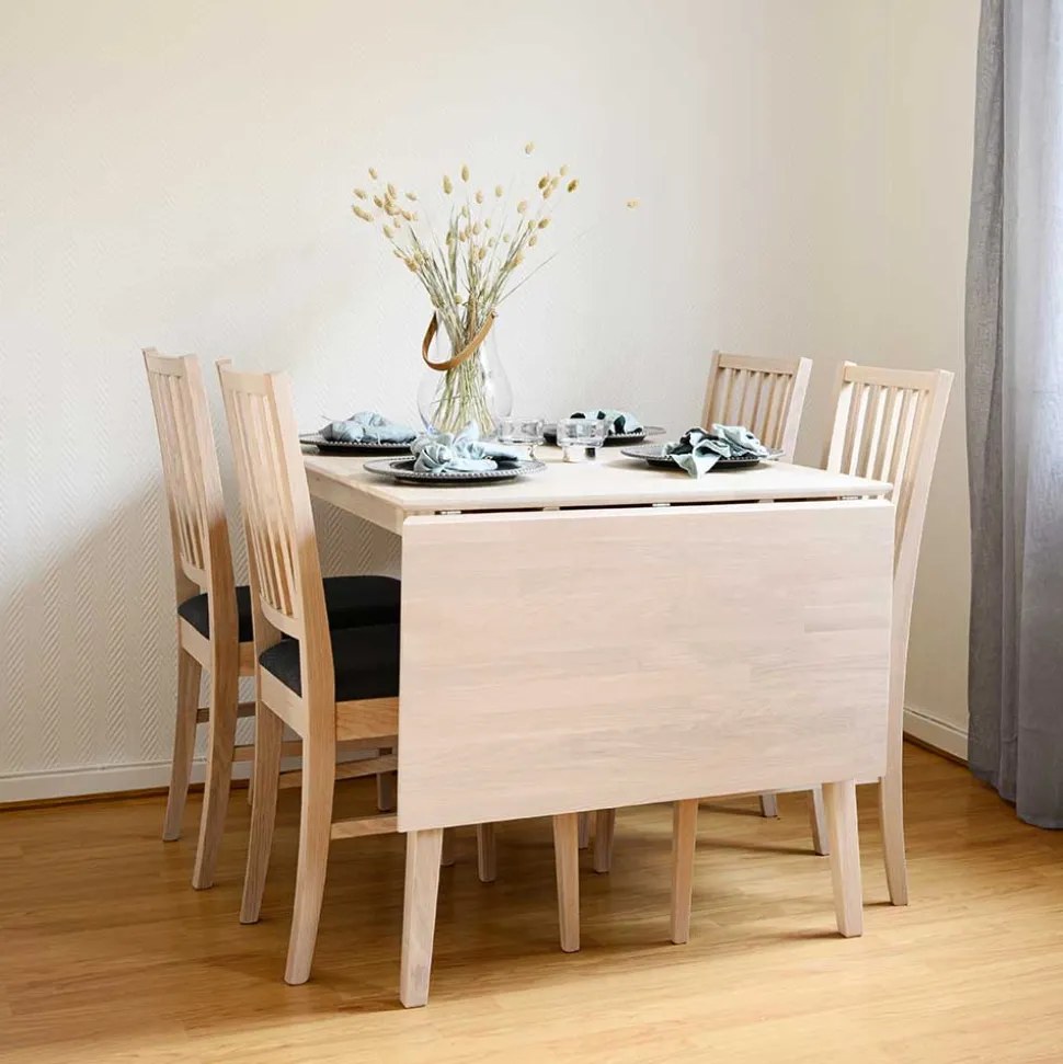 Tisch mit Verlängerung & 4 Stühlen - Pessoa (fünfteilig)