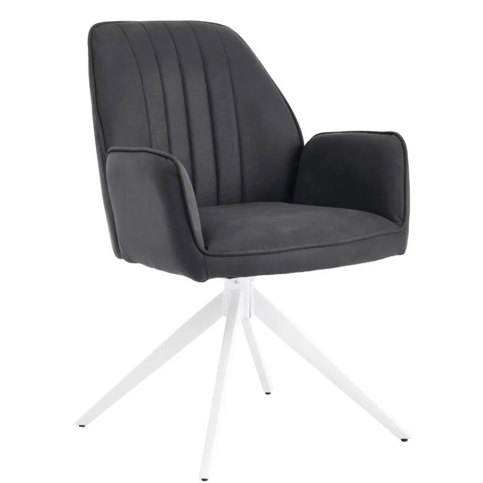 Tischsessel in Anthrazit - Minea (2er Set)