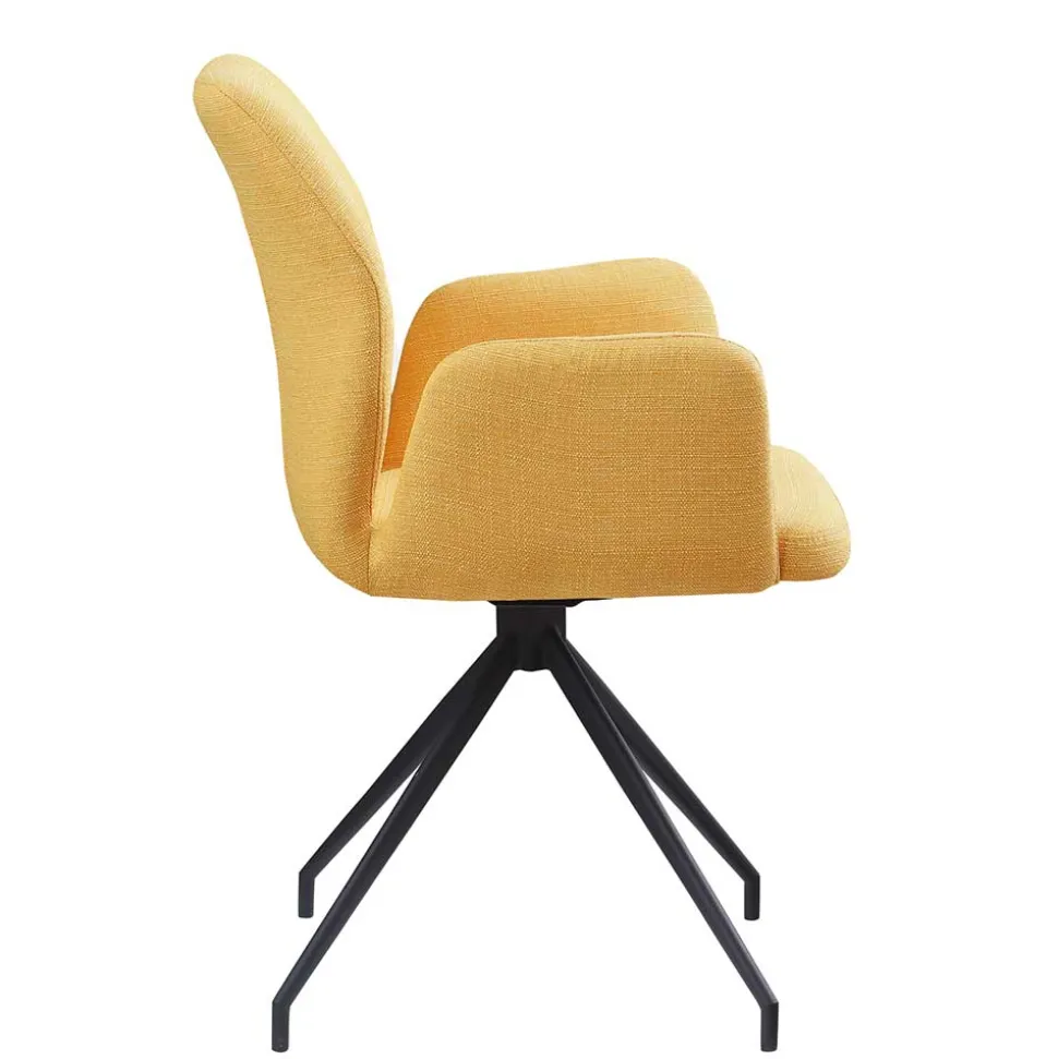 Tischsessel in Gelb mit Schwarz - Toulon