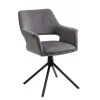 Tischsessel in Grau Cord - Marc (2er Set)