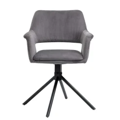 Tischsessel in Grau Cord - Marc (2er Set)