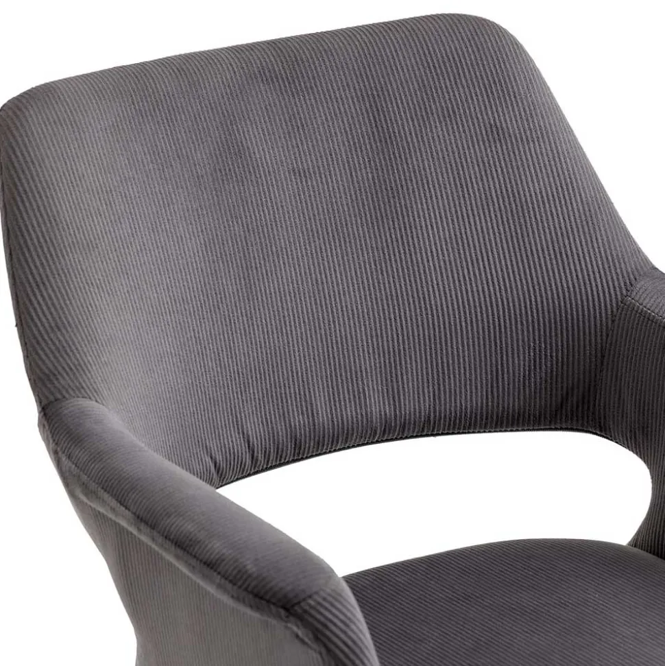 Tischsessel in Grau Cord - Marc (2er Set)