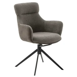 Tischsessel in Schlamm & Schwarz - Colles (2er Set)