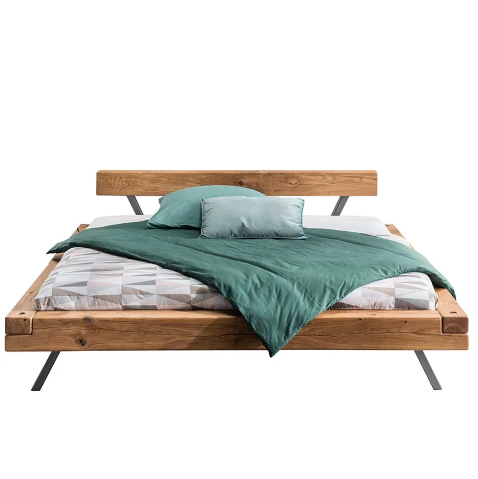 Topp Industry Doppelbett mit Wildeiche Balken - Haveling