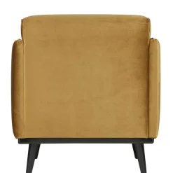 Topp Retro Sessel in Honig Gelb Samt - Viradossa