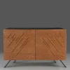 Türen Kommode mit Esche Furnier Front - Lirou